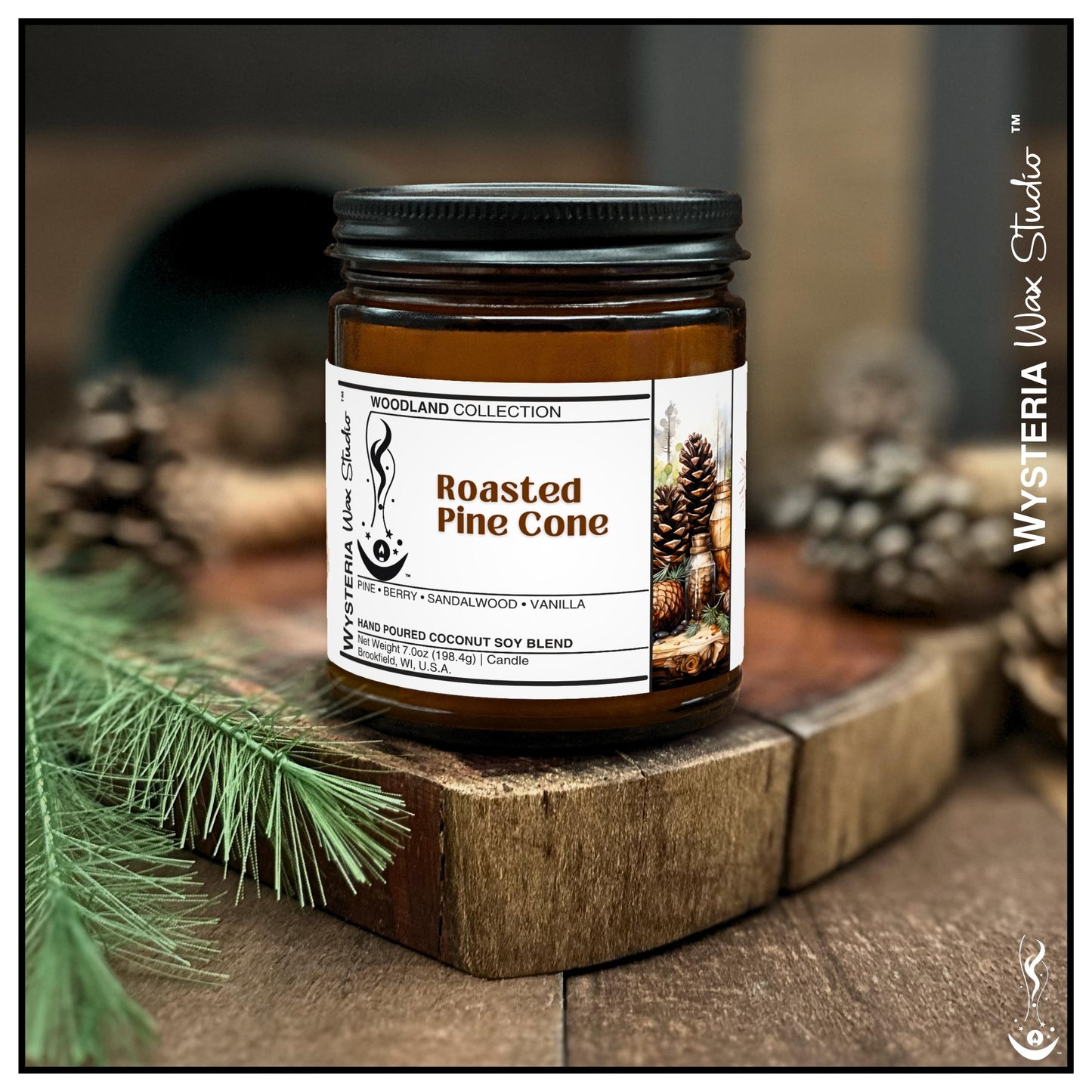 Roasted Pine Cone • 7oz Candle