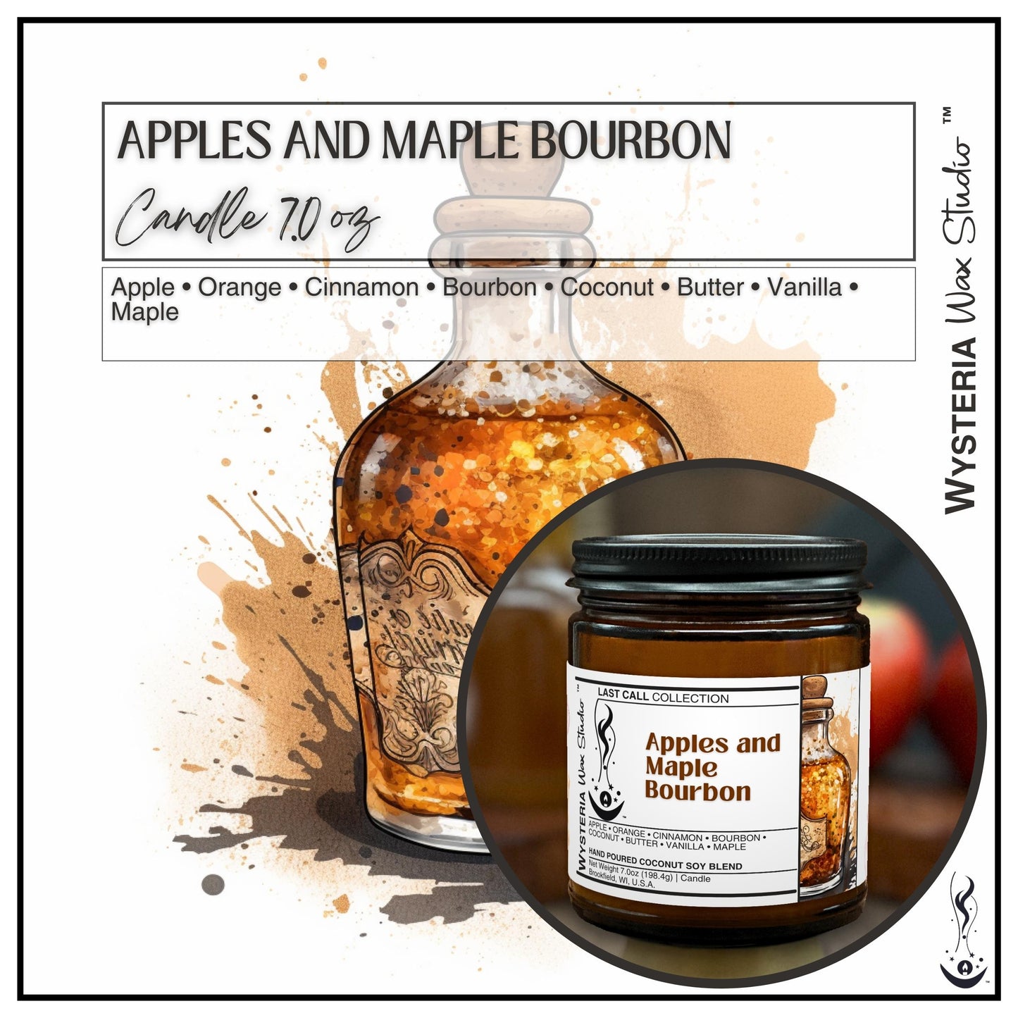 Apples and Maple Bourbon • 7oz Candle