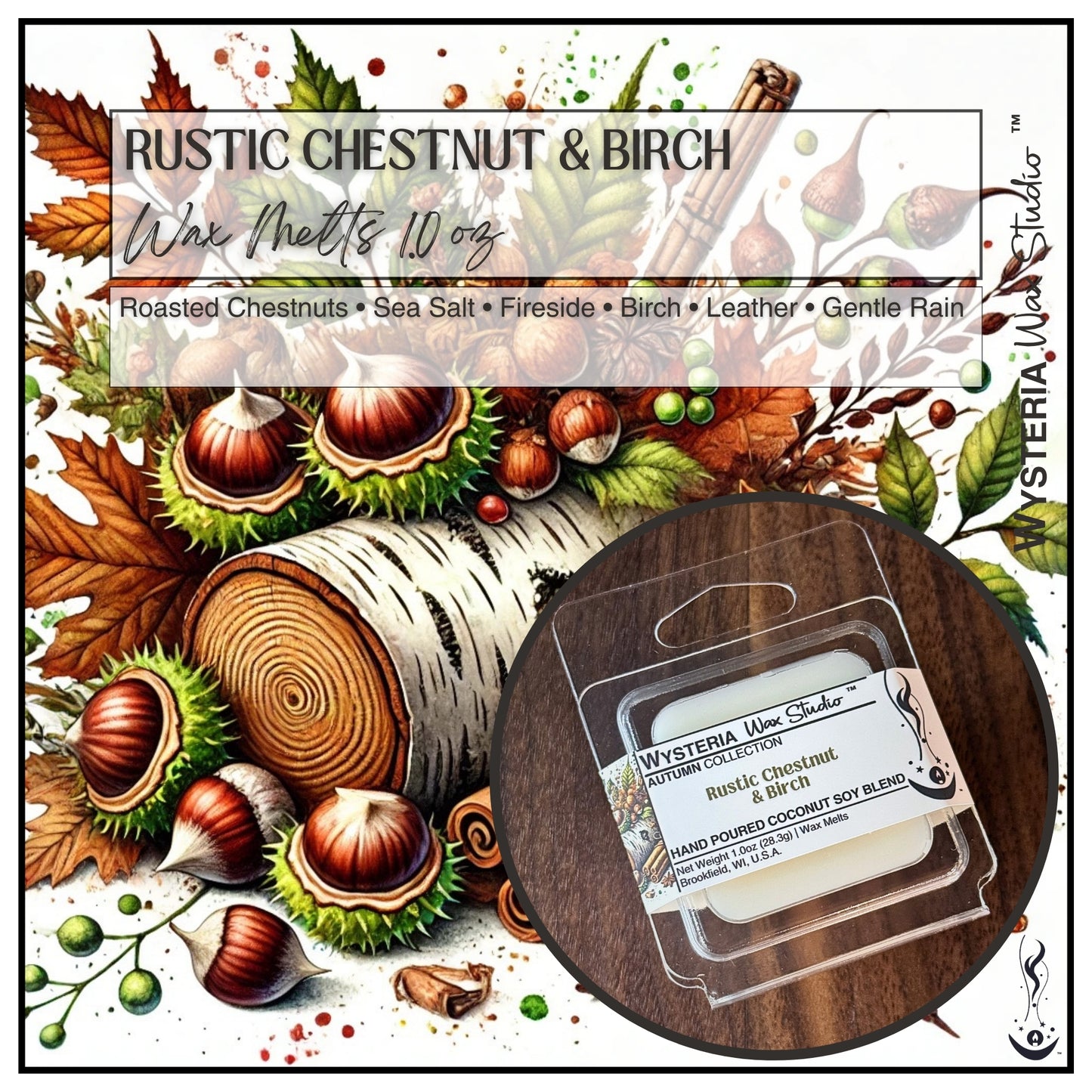 Rustic Chestnut & Birch • 1.0oz Melts