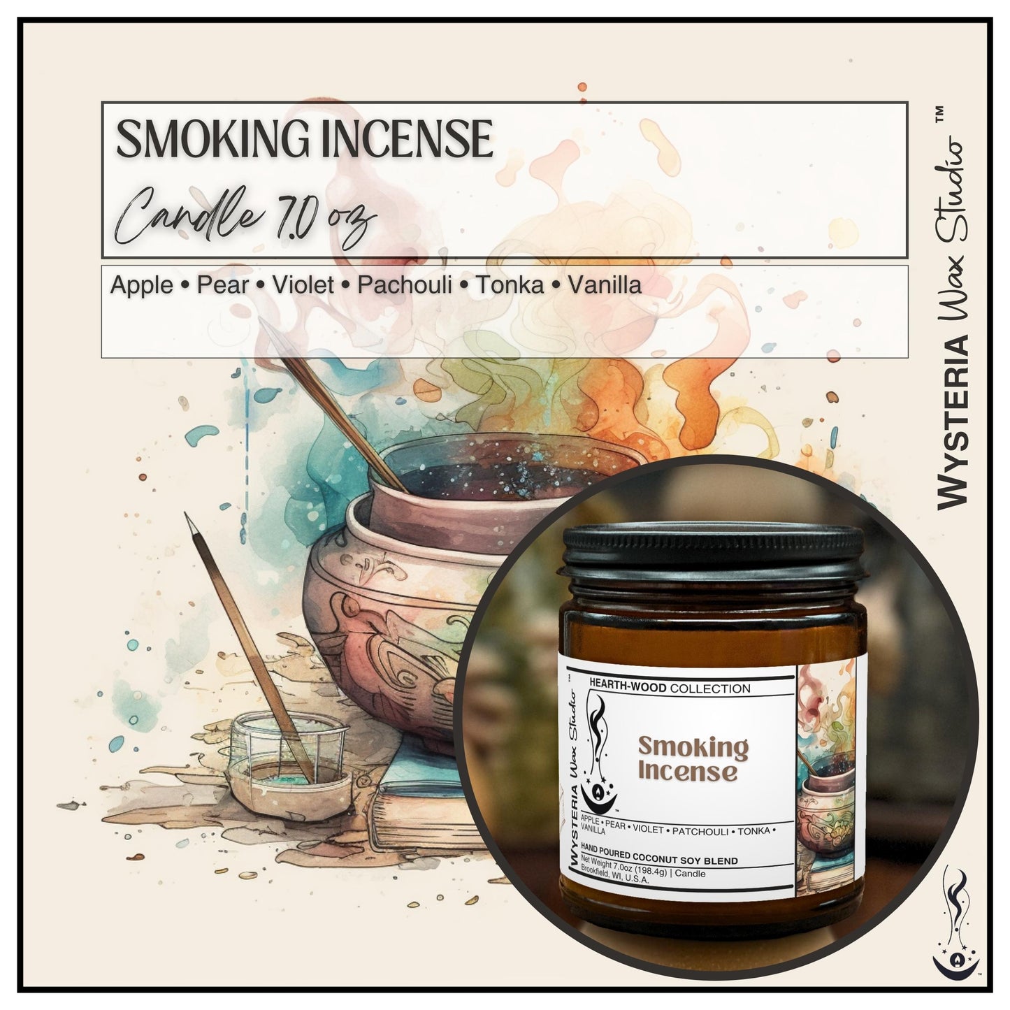 Smoking Incense • 7oz Candle